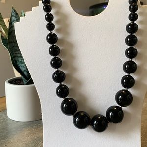 Black beaded necklace